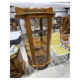 Lighted Bow Front Display Cabinet