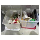 2 Plastic Totes w/Asst