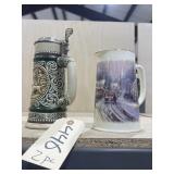 2 Pcs - Avon Beer Stein & Hallmark Beer Stein