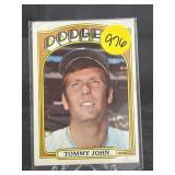1972 TOPPS TOMMY JOHN CARD