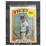 1972 TOPPS BILLY MARTIN CARD