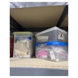 Sewing Notions & Supplies in 2 Plastic Bins