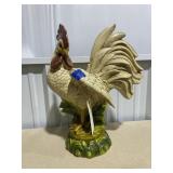 Porcelain Rooster Statue 20"H
