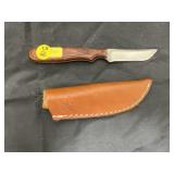 Anza 2-1/2" Fixed Blade Knife in Leather Sheath