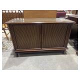 Sliding Door Side Board w/Glass Top
