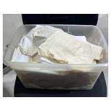 Assorted Fabric in Plastic Bin w/Lid