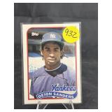 ROOKIE CARD 1989 TOPPS TRADED DEION SANDERS