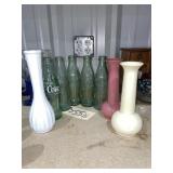 Bud Vases & Glass Coca Cola Bottles