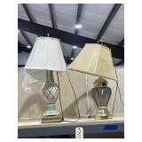 2 - Table Lamps w/Shades - Shades as is