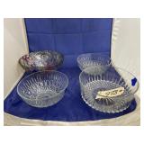 4 - Glass Serving Bowls - As Is