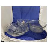 Clear Mixing Bowl & 2 Serving Bowls