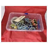 Assorted Fashion Jewelry in Plastic Tote