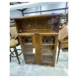 Wood Cabinet w/Glass Front