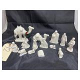 14 Pc Ceramic Nativity Set