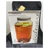Yorkshire Glass 2-Gal Beverage Dispenser NIB