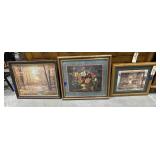 3 Pcs - Framed Wall Art 27"x23" & smaller