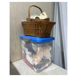 Assorted Fabric - Thread - Patterns in Basket