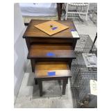 3-Nesting Tables 21"L x 17"W x 22"H & smaller