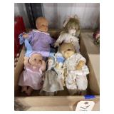 Assorted Porcelain & Plastic Dolls