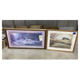 2 Pcs - Framed Wall Art 30"x18" & smaller