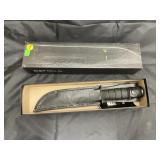 K-Bar USMC Style 7" Knife w/Leather Sheath