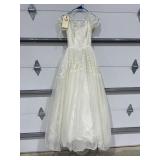 Vintage Wedding Dress 11"W x 54"H