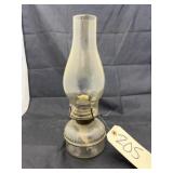 Clear Glass Oil Lamp w/Chimney