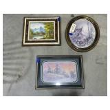 3 Pcs - Framed Wall Art 17"x22" & smaller