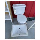 Porcelain Toilet & Sink