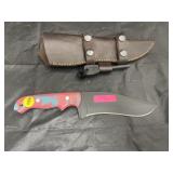 Ipak 6" Fixed Blade Knife w/Leather Sheath