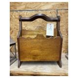 Wooden Magazine Rack 13"x8"x16"