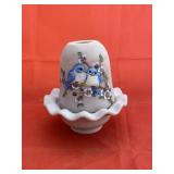 Fenton Exclusive Painted Pink Glass Fairy Lamp