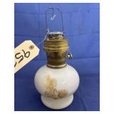 Milk Glass Oil Lamp