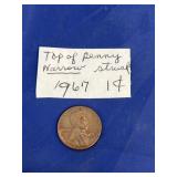 1967 Narrow Strike Penny