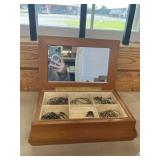 Jewelry Box w/Tray & Assorted Jewelry 12"x8"x4"