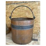 Copper Hanging Bucket 13"x12"