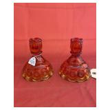 Cadmium Moon & Stars Candle Holders