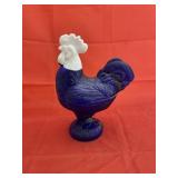 Cobalt w/White Head Standing Rooster