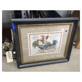 Framed Chicken Dï¿½cor 23"x20"