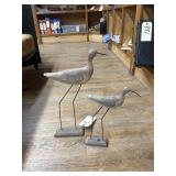 2 - Wooden Bird Dï¿½cor Pcs