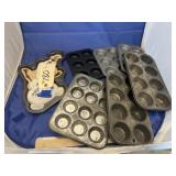 Assorted Muffin Tins & Olaf Cake Pan