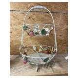 2-Tiered Metal Fruit Basket