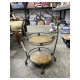 2-Tiered Metal Serving Stand 13"Dia x 28"H