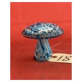 Blown Glass Art Mushroom