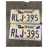 Two Texas License Tags