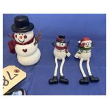 3 - Snowman Figurines