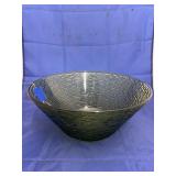 Green Glass Serving Bowl