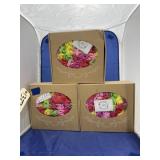 3 Boxes - Faux Flowers - NEW