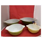 4 - Verde Green Nesting Bowls w/Princess Pours