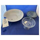 RRP Roseville Pottery Bowl - Glass Compote +